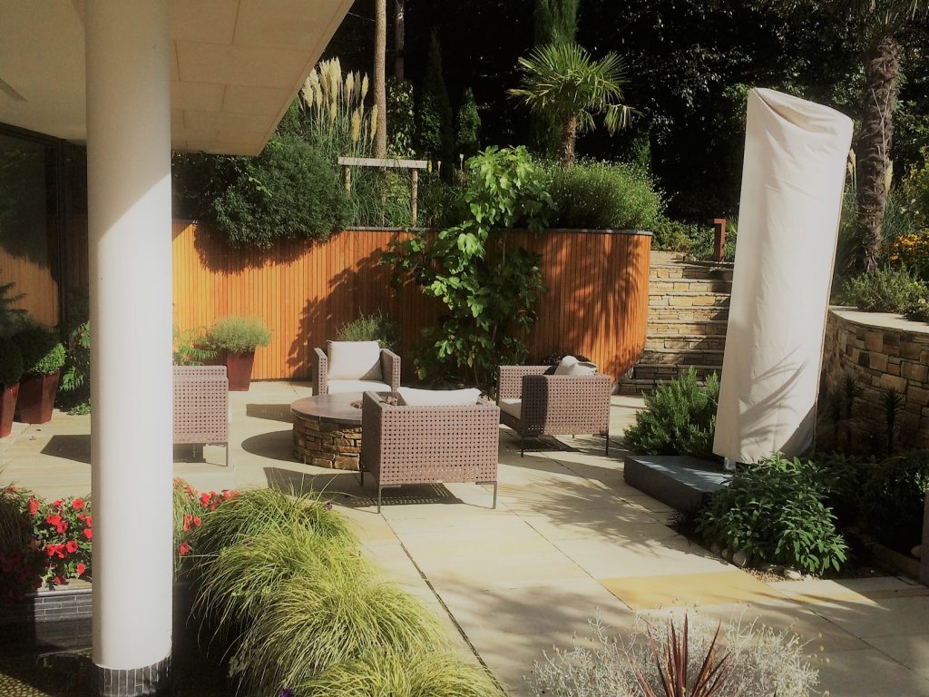 Sunken chilled patio project